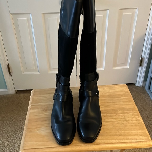 Joan & David Shoes - Joan & David genuine leather and suede knee high riding boots. Size 10 1/2 M.
